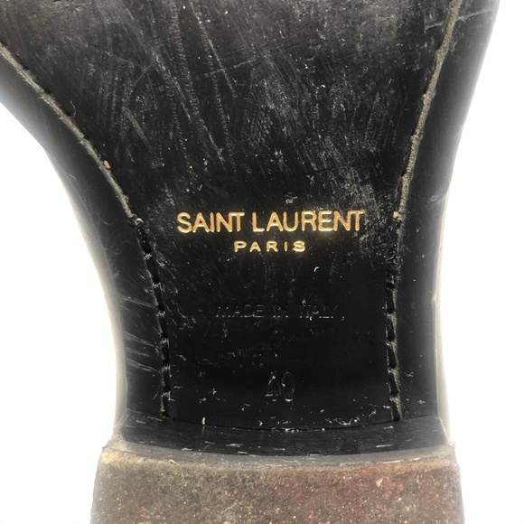 YSL YVES SAINT LAURENT Black Chelsea Ankle Boot 10 - Picture 8 of 10